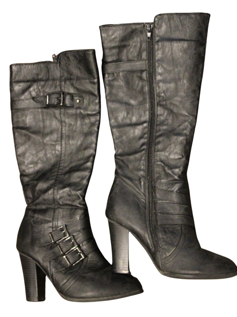 2/$30 🏷 Streetwear Society Black Heeled Boots Size 6
